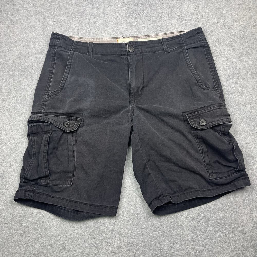Trinity cargo shorts black cotton stretch size 36